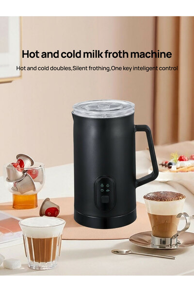 Brutelle Electric Milk Frother 4 In 1 400W Hot/Cold Foam Warmer for Latte Cappuccino Hot Chocolate