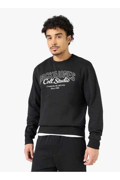 Jack & Jones Jjmakoto Pánská mikina s kulatým výstřihem 12278601 Potisk: Velk...