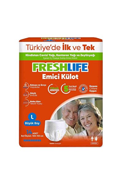 E&D Collection FRESHLIFE Hasta Alt Bezi Külotlu Eco Large 14'lü