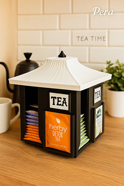 Pera Design Studio Pagoda Tasarımlı Döner Poşet Bitki Çayı Organizeri – Premi...