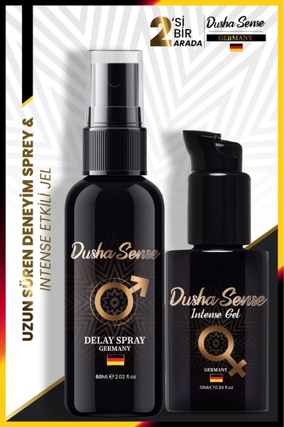 Dusha Sense 2`Li Set Erkek Uzun Deneyim Sprey Ve Intense Kadın Premium Kalite Jel