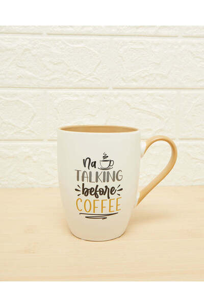 REDTAG Brown No Talking Before Coffee Mug