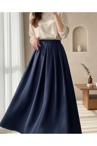 MissRunin تنورة باراشوت مطوية بخصر مطاطي