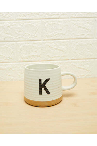 REDTAG White Alphabet Mug - Letter K