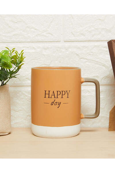 REDTAG Brown Happy Day Mug