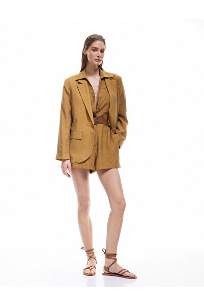 Koton Long Sleeve Flap Pocket Detailed Double Breasted Blazer Jacket