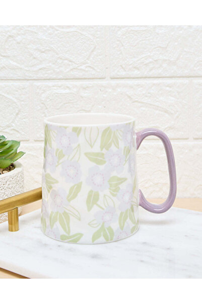 REDTAG Purple And White Floral Mug