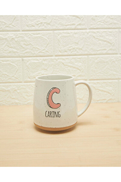 REDTAG White Glazed Alphabet Mug - C