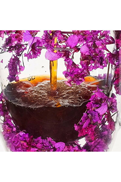 Next Trend Elegant borosilicate glass mug 350 ml with dried flowers -