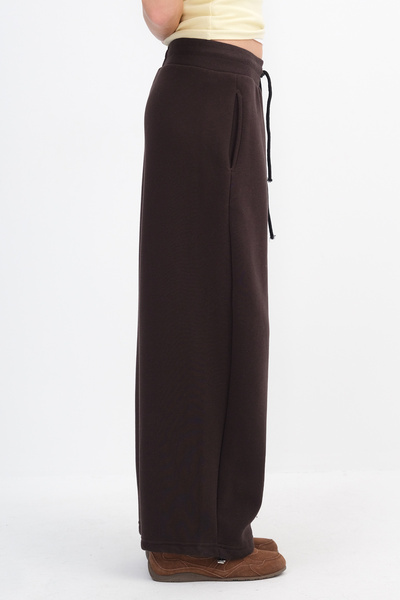 Addax Fleece-Lined Wide Leg Tracksuit Eşf12583