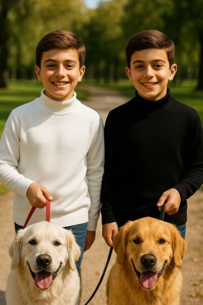 Mcr Unisex Children's Long Sleeve Half Turtleneck Corded Fabric Kaskorse Cott...