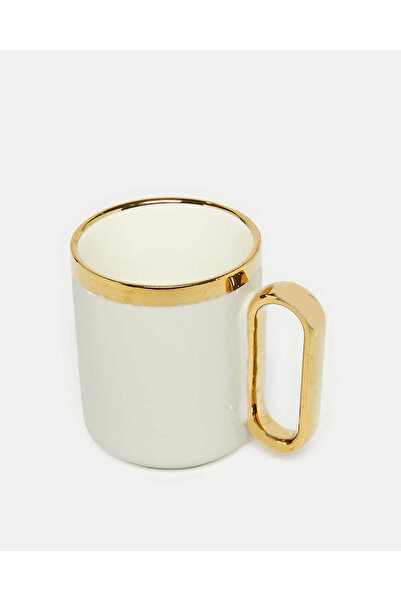 REDTAG White And Gold Electroplating Mug (12 Oz)