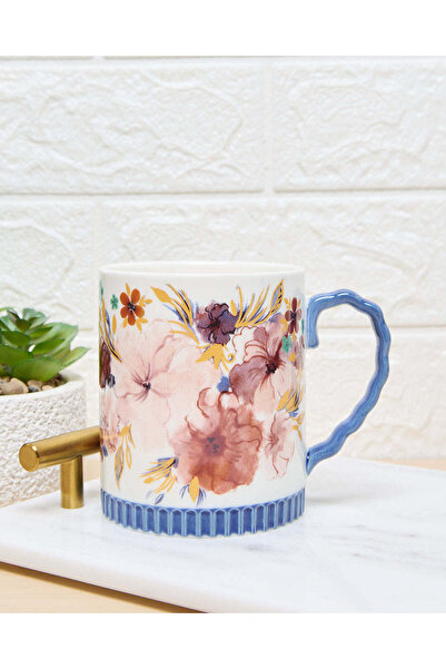 REDTAG Blue Floral Print Mug