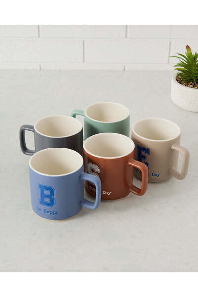 REDTAG Brown Alphabet Mug S (12.3 Oz)