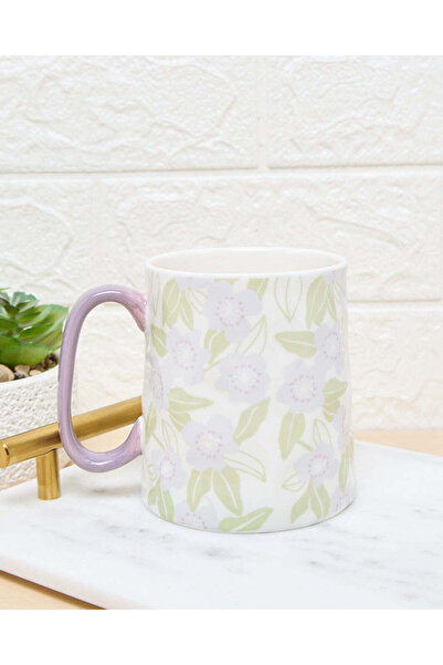 REDTAG Purple And White Floral Mug