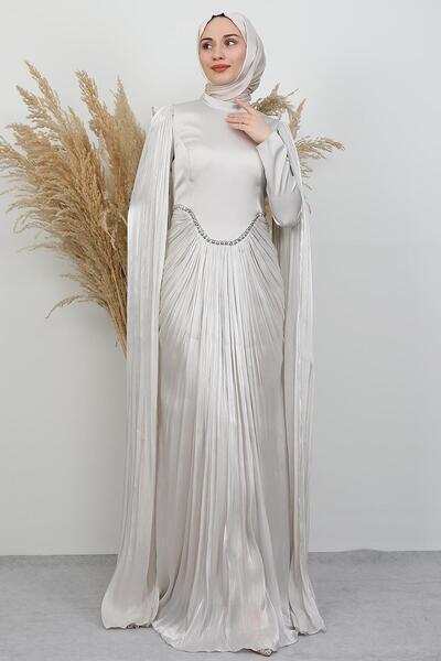 GİYZAMİLA Armin Yoryo Evening Dress Beige
