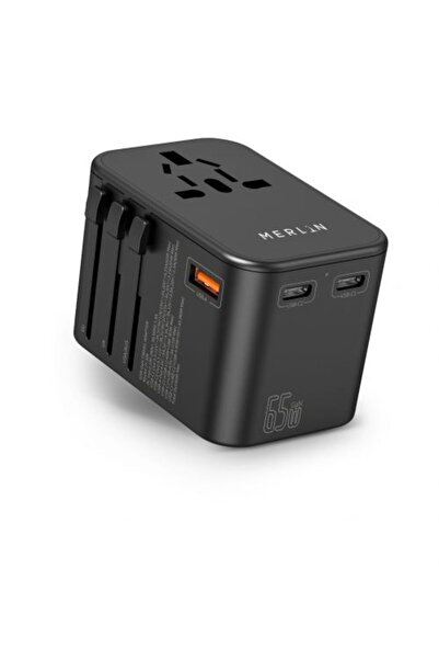 Merlin Travel Mate Pro GaN Turbo 65 W PD Adapter