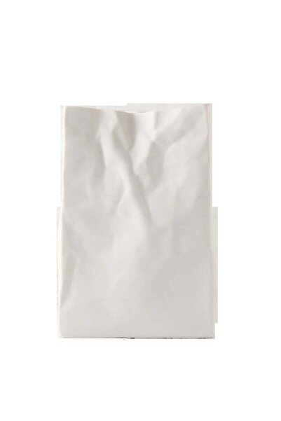 Yelajoy مزهرية سيراميك مزخرفة، على شكل كيس ورقي مجعد، مناسبة لترتيب الزهور أو...