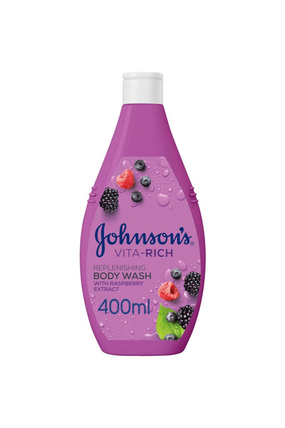 Johnson & Johnson Johnson's Nourishing Raspberry Body Wash 400ml helps your skin feel refreshed