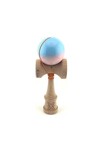 Berbis Kendama X Originala, Model Albastru / Roz, Profesionala, Cupe Mari, Su...