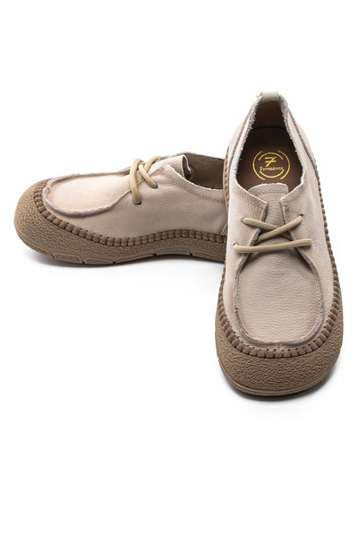 FORMAZIONE Women's Casual Shoes Made of Genuine Leather KM5169 Cream
