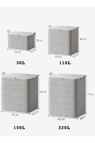 Generic Portable Quilt Storage Bag Non-woven Extra Large Can Store Clothes, Pillows, and Blankets