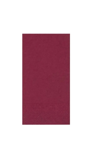 alenked 33X33 cm 2-Ply Waiter Fold Burgundy Napkin 100 Pieces