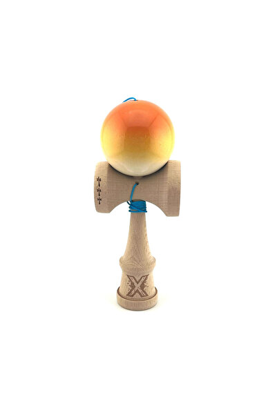 Berbis Kendama X Originala, Portocaliu / Galben / Alb, Profesionala, Cupe Mar...
