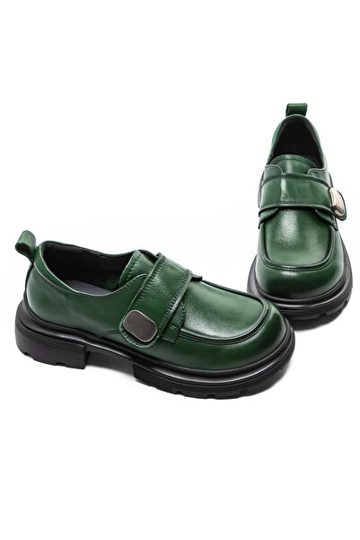 FORMAZIONE Women's Casual Shoes Made of Genuine Leather KM6715 Green