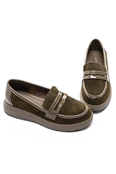 advancer Women's Casual Shoes Made of Genuine Leather 5272T03 Green