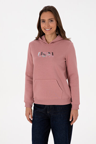 U.S. Polo Assn. Women's Dusty Rose Hooded Basic Sweatshirt 50307711-Vr221