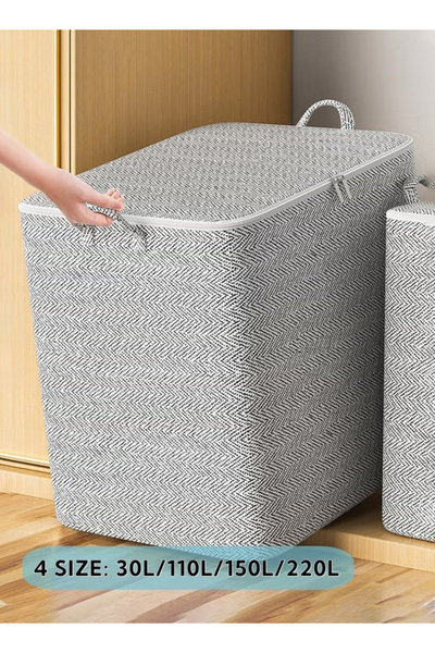 Generic Portable Quilt Storage Bag Non-woven Extra Large Can Store Clothes, Pillows, and Blankets