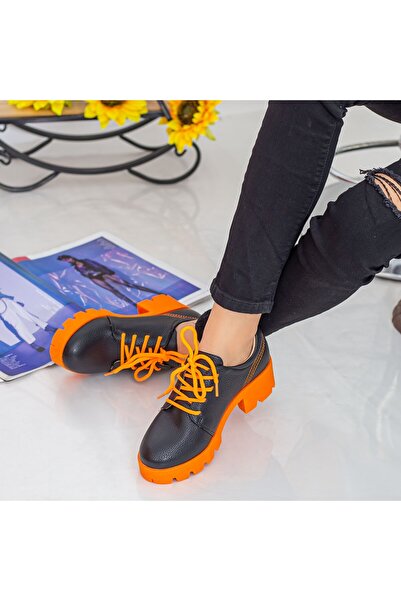 mei Pantofi Casual Dama ZP1973 Black-Orange