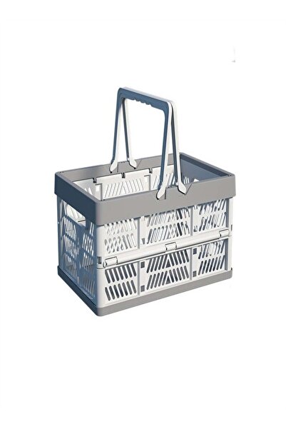 Yelajoy سلة نزهة قابلة للطي ومحمولة، سلة خضراوات وفواكه، سلة تسوق بلاستيكية ل...