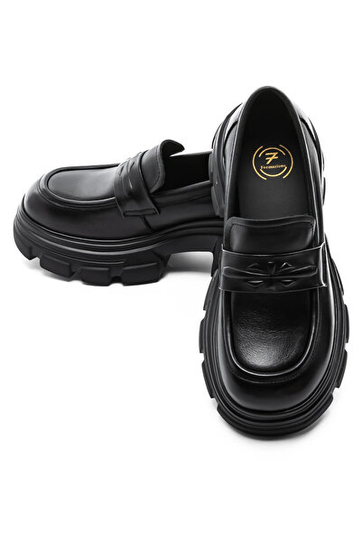 FORMAZIONE Γυναικεία Casual Παπούτσια από Γνήσιο Δέρμα KM1605 Μαύρα