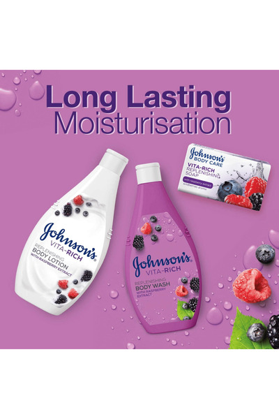 Johnson & Johnson Johnson's Nourishing Raspberry Body Wash 400ml helps your skin feel refreshed