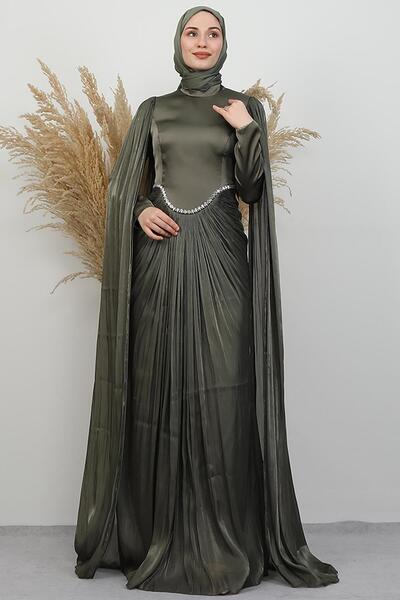 GİYZAMİLA Armin Yoryo Evening Dress Khaki