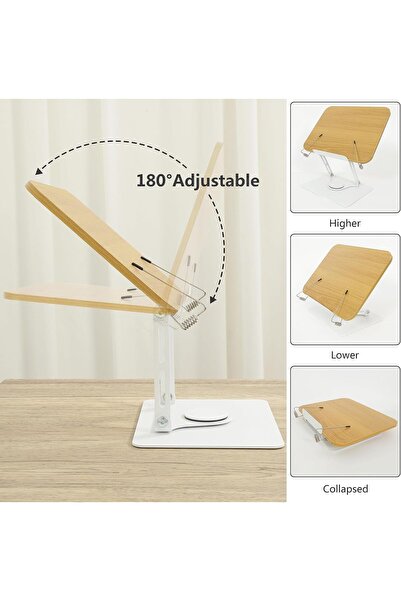 No branded MNKXL 360° Rotating Book Stand for Hands-Free Reading, Cookbook & Tablet Holder