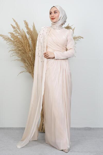 GİYZAMİLA İlkin Yoryo Evening Dress Gold