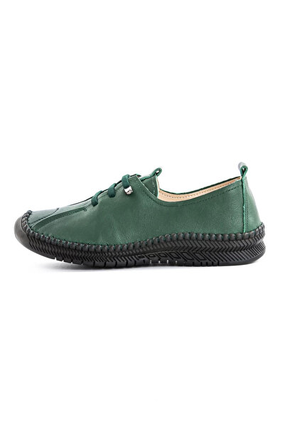advancer Women's Casual Shoes Made of Genuine Leather 2071X Green