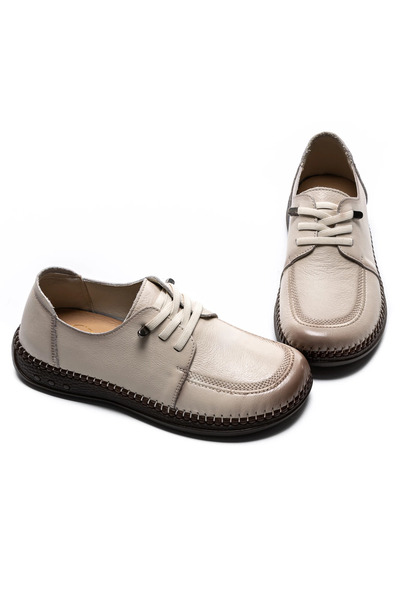 FORMAZIONE Women's Casual Shoes Made of Genuine Leather KM327 Cream