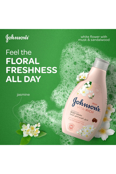 Johnson & Johnson Vita Rich Bombering Body Wash enriched with jojoba oil and vitamin E 400ml