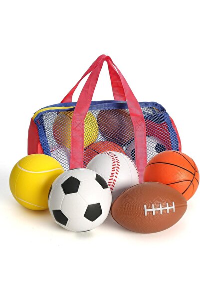 Arabest كرات رياضية للأطفال، عبوة من 5 كرات رياضية صغيرة من الفوم للأطفال الص...