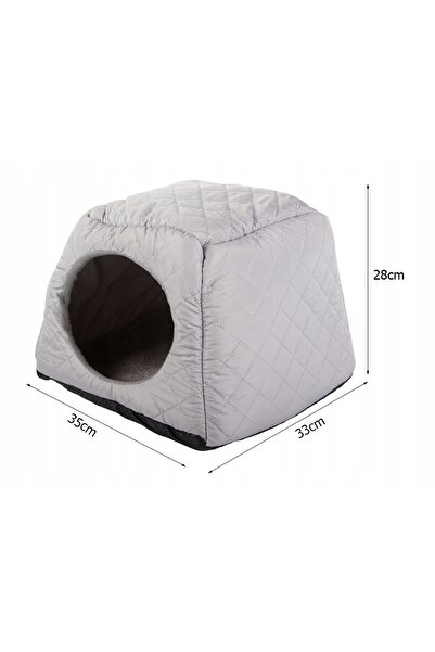zola House for small dogs and cats, non-slip base, 28 x 35 x 33 cm, gray