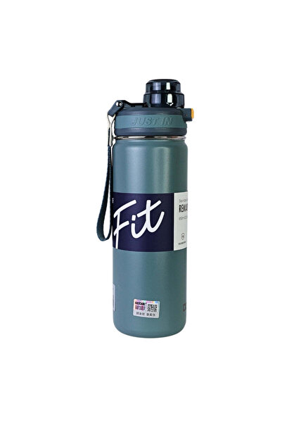 SAFECARE Μπουκάλι Νερού, 650 ml, με επιγραφή  "FIT ", Σκούρο Πράσινο