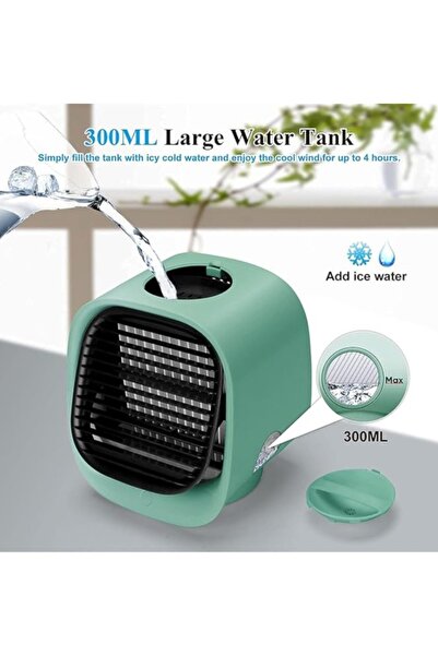 HALAMODO 4-in-1 Portable Air Conditioner Fan, Upgraded Personal Space Air Cooler, Mini Evaporative Cooler Fan
