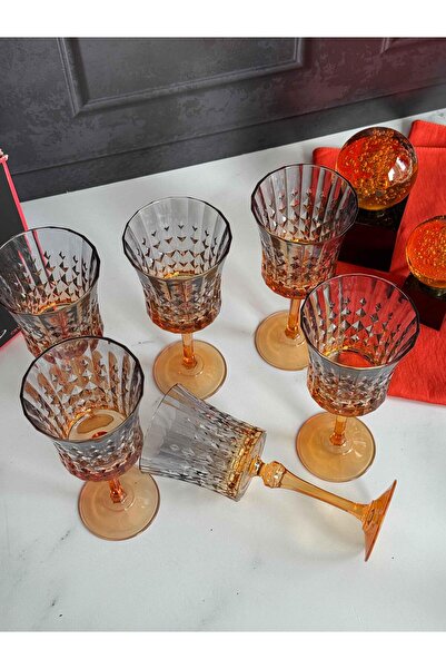 ROSSEV Darknnes 4-Pack Orange Smoked Crystal Glass (120ml)