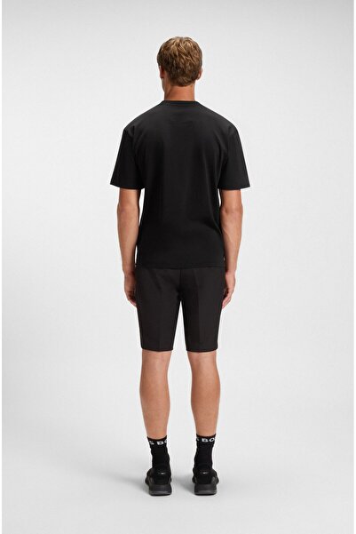BOSS Men's Comfortable Fit 100% Cotton Round Neck Short Sleeve Black T-Shirt 50544316-001