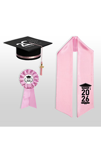 Toca Absolvire Graduation Set Cap, Scarf and Bow, Personalized 2026, Ceremony, End of Year, High School, College