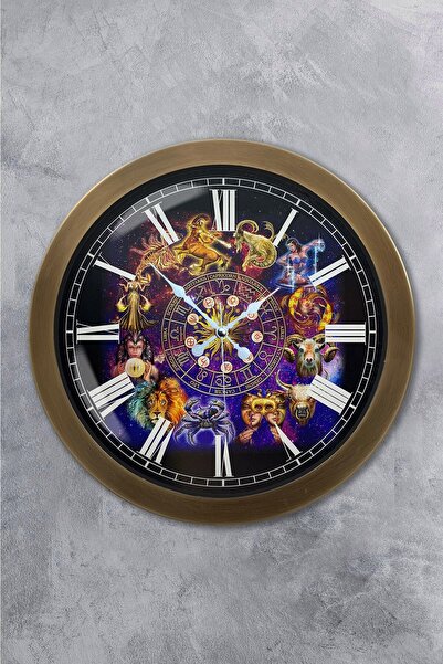 Kasva Concept Gift 36 cm Antique Metal Signs Wall Clock